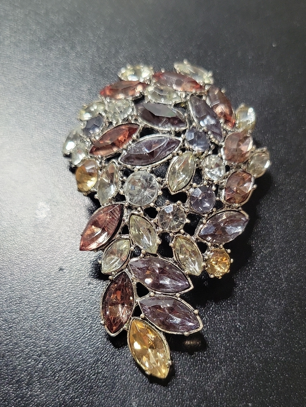 Multicolor Crystal Statement Brooch - Women Jewelry